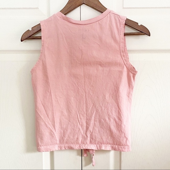 On Fire Flawless Pink Tie Front Crop Top Shirt - Picture 5 of 7